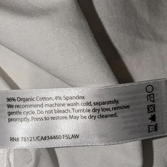 Eileen Fisher Mandarin Long Lawn Shirt Petite Small sp off White Cream Stretch - Picture 4 of 8